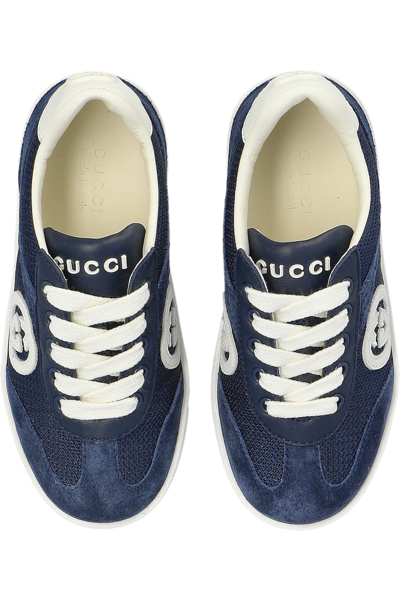 GUCCI CHILDREN ネイビーキャンバス テニス スニーカー 13.5 グッチ チルドレンズ（キッズ）エース スニーカー・子供用靴